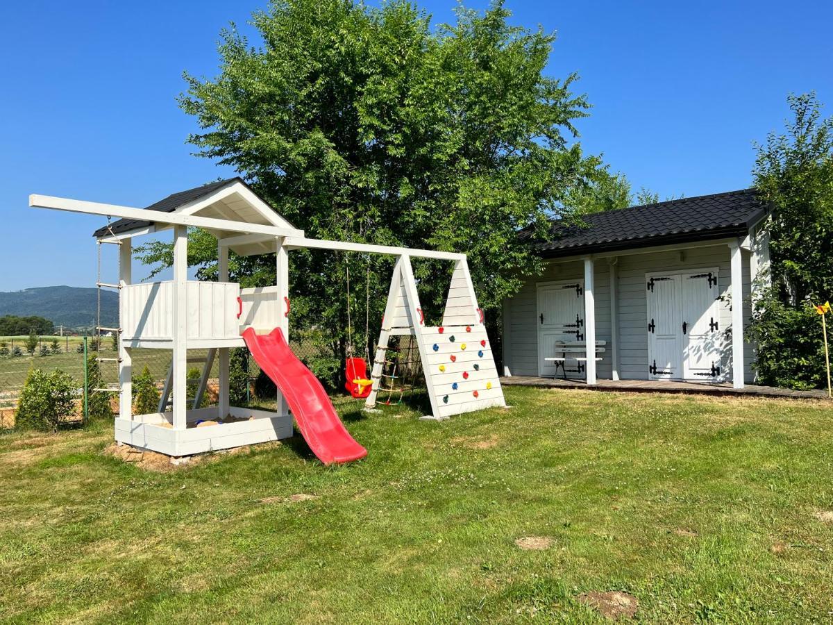 Babiogórska Perełka w skandynawskim stylu z sauną i kominkiem Jordanow Exterior foto